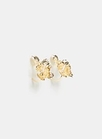 Floral Hoop Earrings
