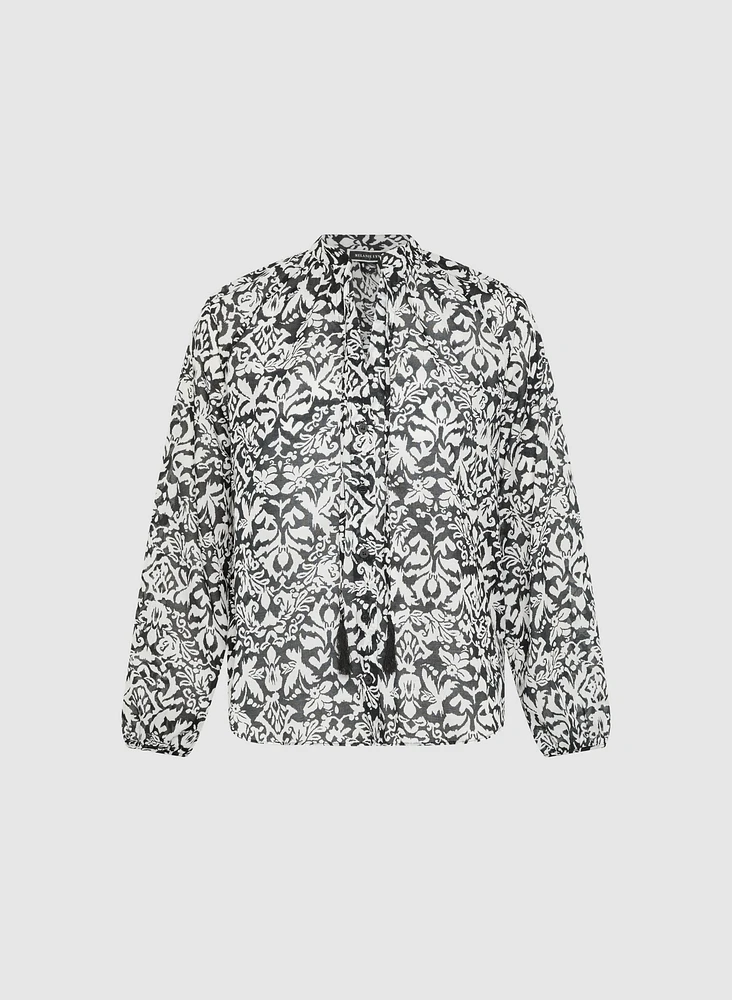 Mixed Print Blouse