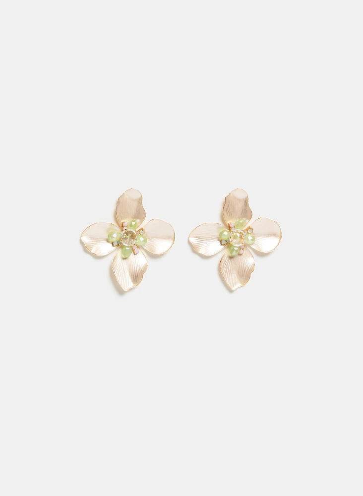 Painted Floral Earrings