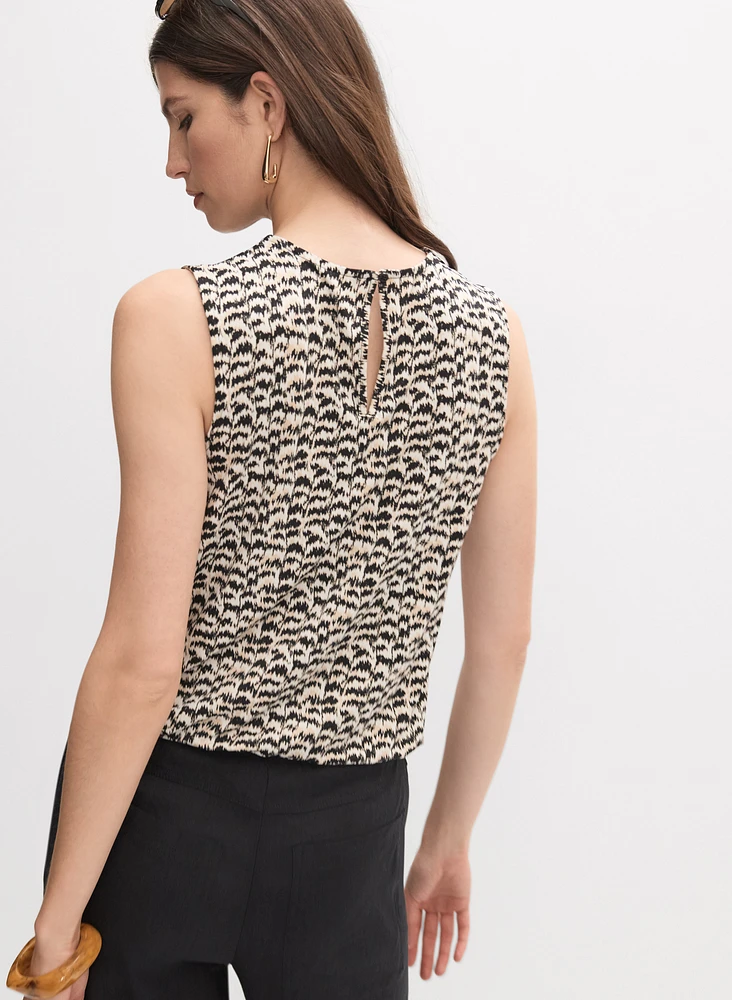 Abstract Animal Print Top