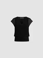 V-Neck Chiffon Blouse