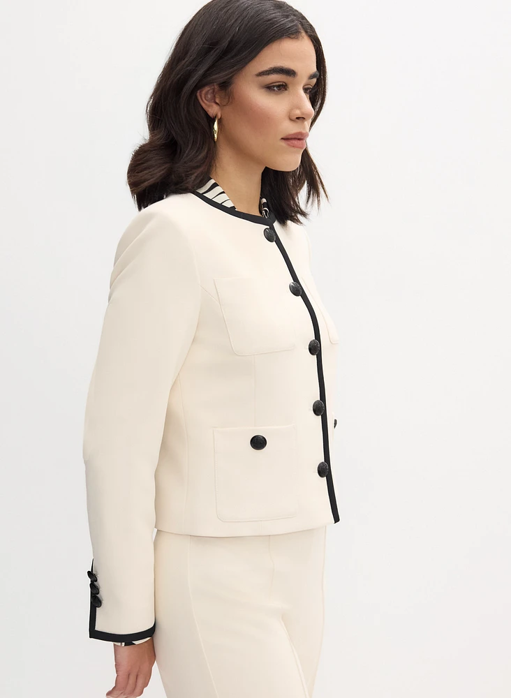 Veste à bordures contrastantes
