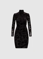 Floral Velvet Burnout Dress