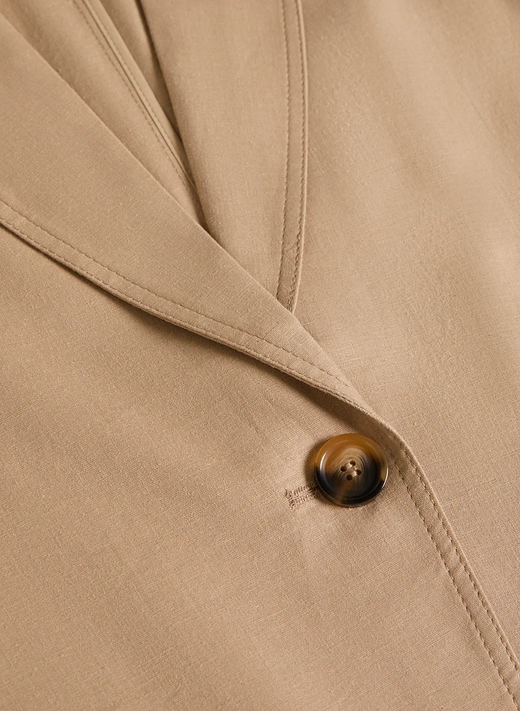 Stretch Linen Blazer