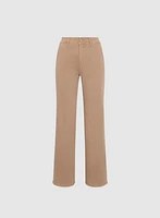 Frayed Hem Wide-Leg Jeans