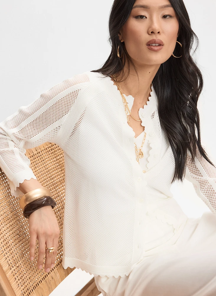 Scalloped Edge Cardigan