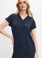 Robe froissée à encolure en V