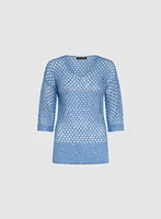 Pull en tricot ajouré