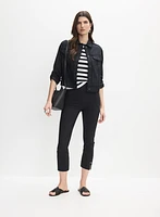 Veste à bordures effilochées