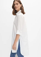 Cotton Rhinestone Embellished Blouse