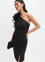 Ruffled One-Shoulder Dress
