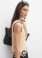 Débardeur à crochet floral