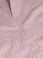 Studded Button-Down Blouse