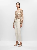 Jean à taille nouée