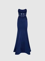Twist Front Corset Dress