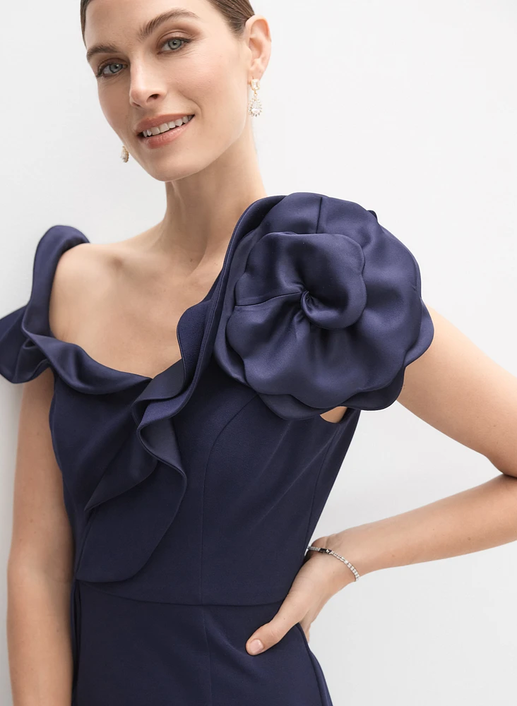 Robe asymétrique à volants
