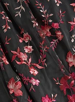 Floral Ombre Embroidered Dress