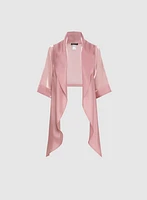 Tie-Front Organza Bolero