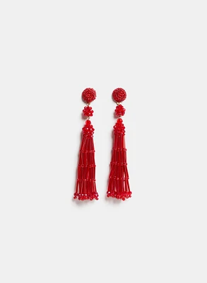 Beaded Tassel Earrings
