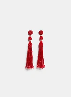 Beaded Tassel Earrings