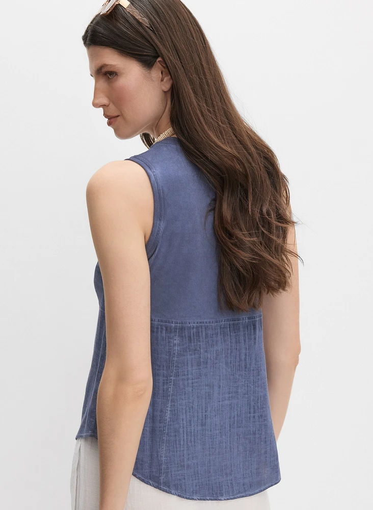 Stretch Cotton Tank Top