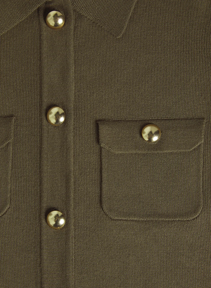 Knit Polo Top