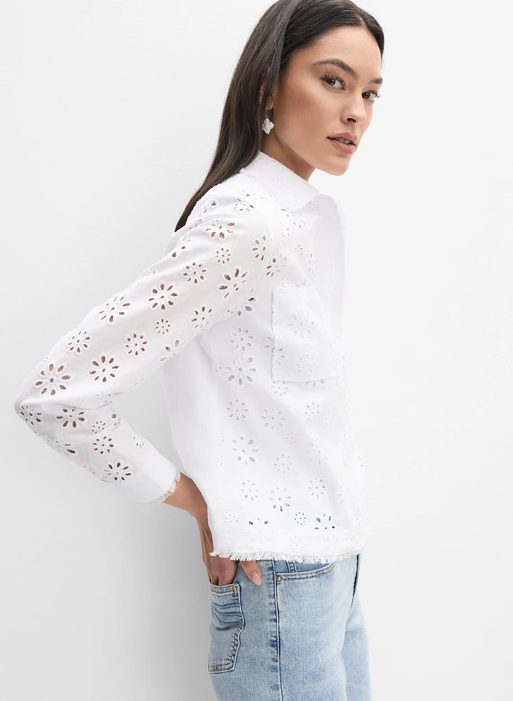 Veste à broderies florales