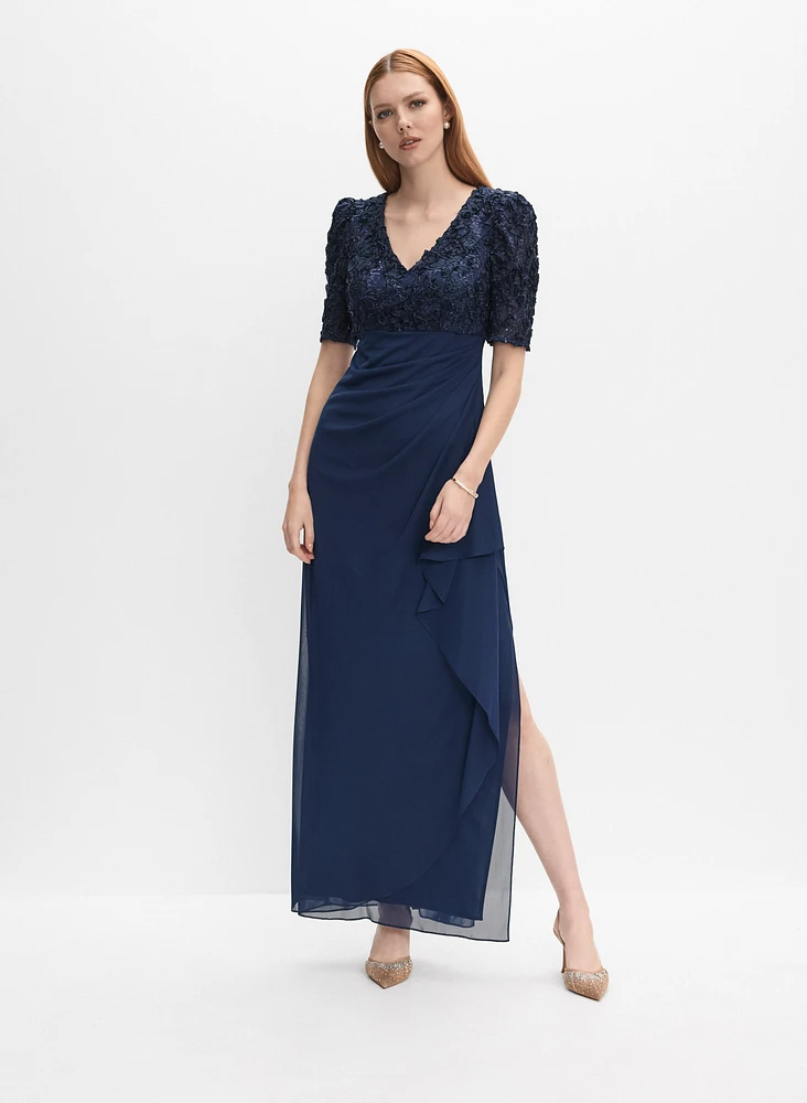 Embellished Soutache Embroidered Dress