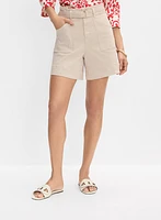 Short en denim à ceinture