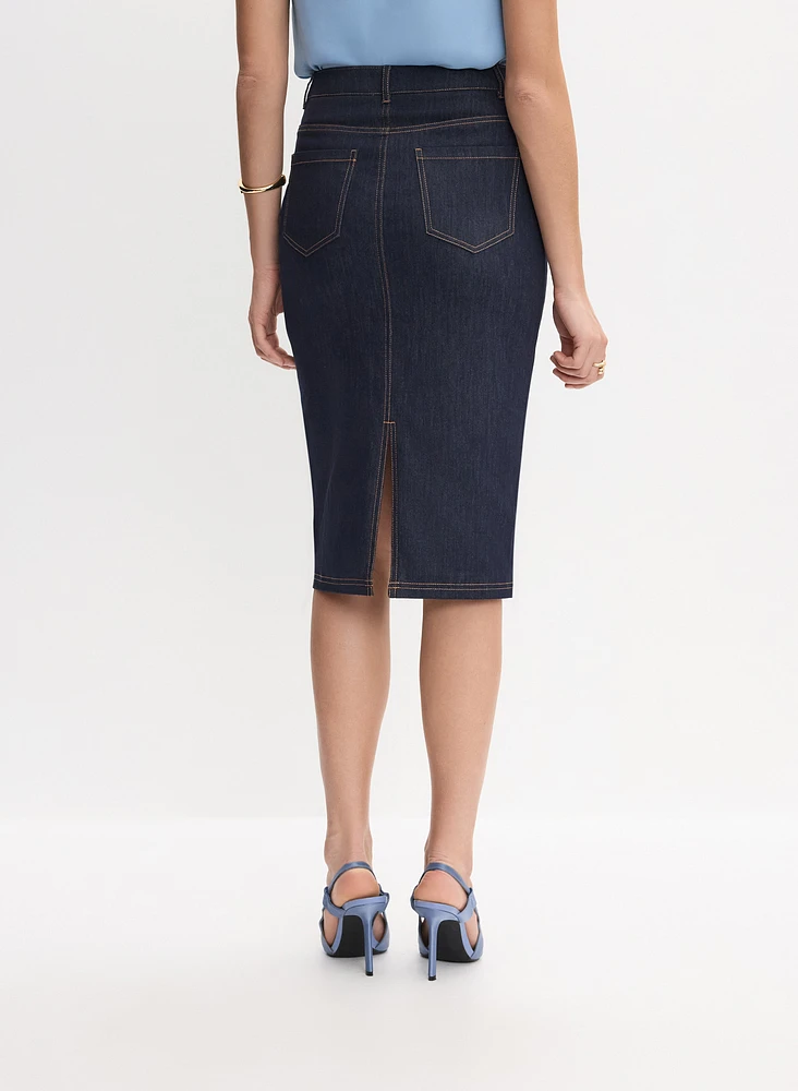 Jupe crayon en denim