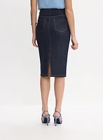 Jupe crayon en denim