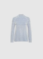 Funnel Neck Wool-Blend Sweater