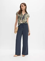 Paisley Flutter Sleeve Blouse