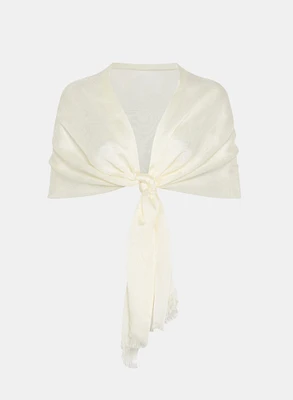Foulard oblong à franges