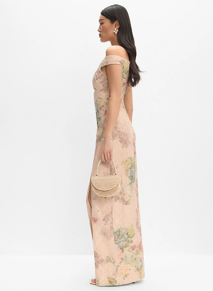 Adrianna Papell - Robe florale matelassée