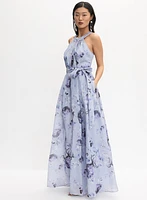 Floral Halter Neck Dress