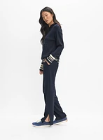 Striped Trim Knit Pants