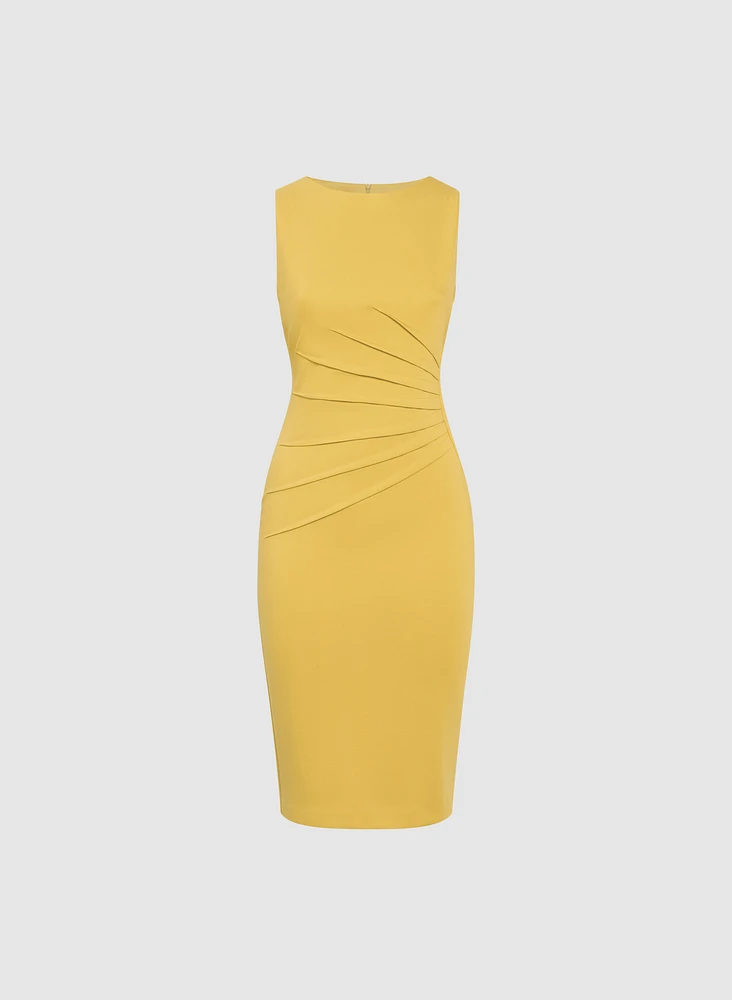 Fitted Pleated Waist Dress