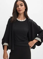 Veste à bandes contrastantes