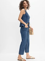 Cropped Straight-Leg Jeans