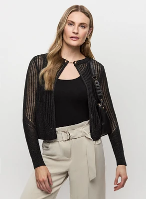 Cardigan en tricot avec chaîne