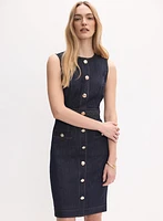 Robe en denim à ceinture tressée