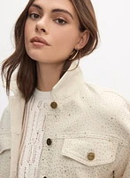 Veste en denim à pierres