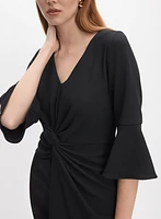 Bell Sleeve Jersey Dress