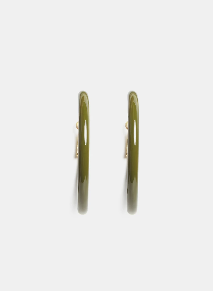 Epoxy Hoop Earrings