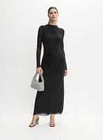 Embellished High Neck Dress