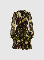 Printed Chiffon Dress