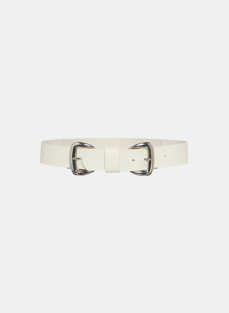 Ceinture large à boucle double