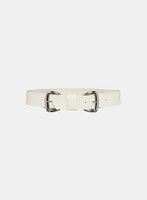 Ceinture large à boucle double