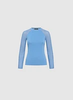 Pointelle Sleeve Sweater